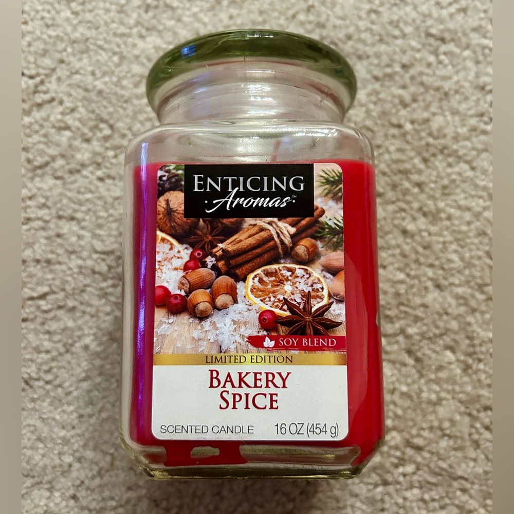 Enticing Aromas Candle Bakery Spice 16oz Scented Soy Blend Limited Edition
